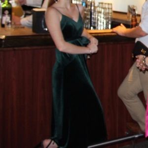 Green Velvet Dress